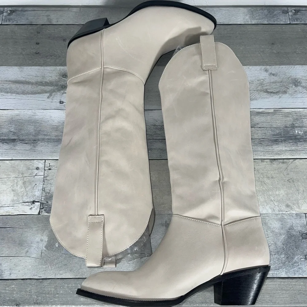 Jeffrey Campbell Women’s Blade 2 Western Boot - Ivory - Sz - 10